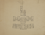 216679 Plattegrond van de begane grond van het hoofdgebouw van het Stads- en Academisch Ziekenhuis te Utrecht; met ...